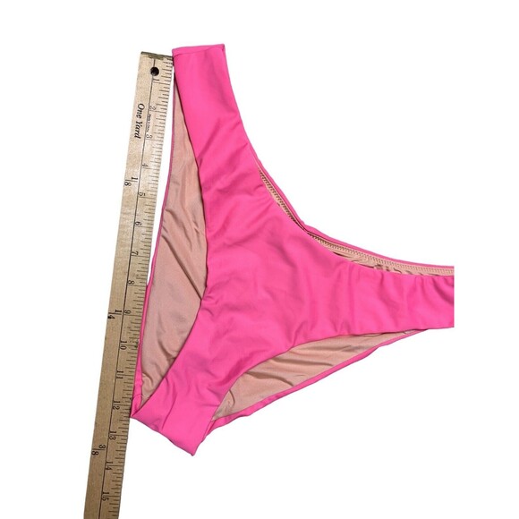 New! J.Crew Bikini Bottom Women’s Med Curved Waist Cheeky Tropical Pink BC125 - Picture 3 of 7
